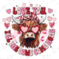 Love You Til the Cows Come Home Pink Valentines Day Cow Graphic T-Shirt