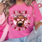 Love You Til the Cows Come Home Pink Valentines Day Cow Graphic T-Shirt