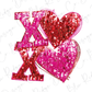 XOXO Faux Sequins Valentines Day Graphic T-Shirt
