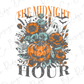 The Midnight Hour Halloween Floral Pumpkin/Ghost Graphic T-Shirt