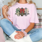 Camo Christmas Trees Coquette Graphic T-Shirt