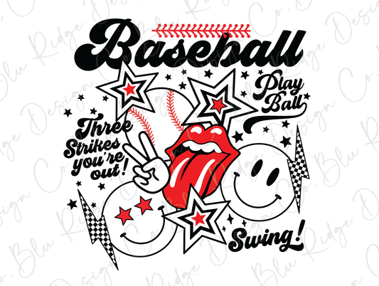 Baseball Quotes Collage Cute Trendy Game Day Design Direct To Film (DTF) Transfer