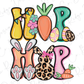 Hip Hop Easter Waterslide Summer Design with Neon Colors plus Leopard Easter Bunny. Direct To Film (DTF) Transfer