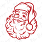 a santa claus head with a beard and mustache
