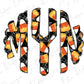 Candy Corn Halloween Personalized Monogram Design Direct To Film (DTF) Transfer BluRidgeDesignCo