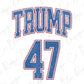 a white shirt with the word trump 47 on it