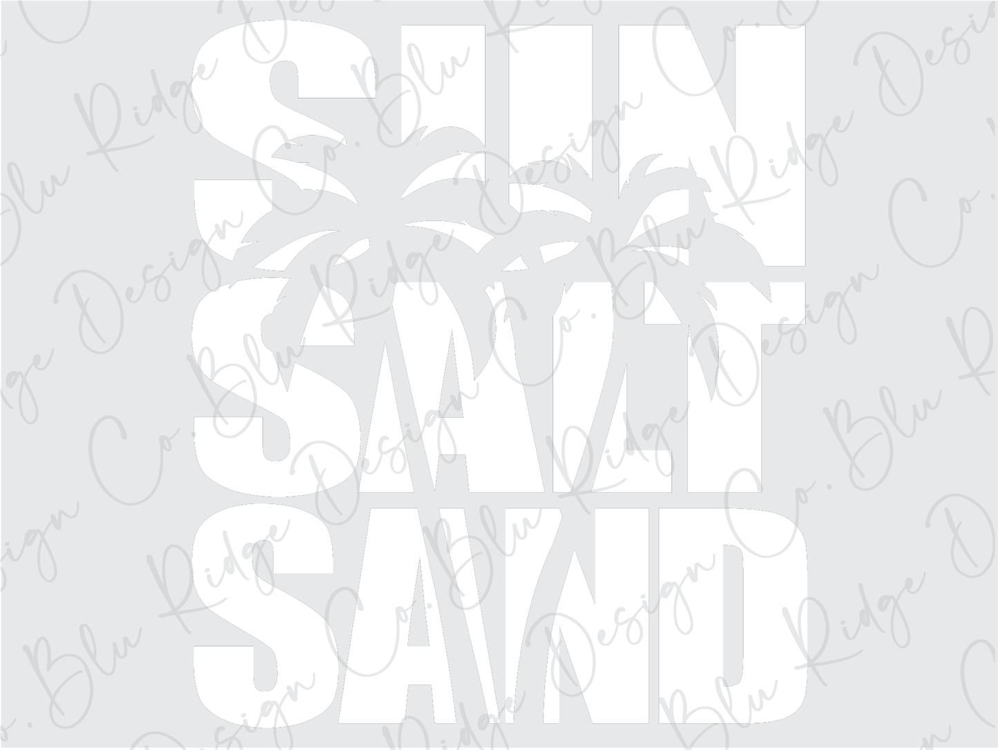 Sun Salt Sand Palm Tree Direct to Film (DTF) Transfer