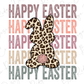Happy Easter Stacked Leopard Bunny Direct To Film (DTF) Transfer