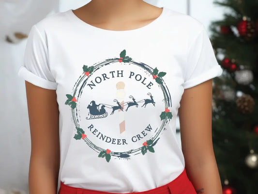 Christmas North Pole Reindeer Crew Rudolph the Red Nose Direct To Film (DTF) Transfer BluRidgeDesignCo