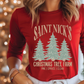 Saint Nick's Christmas Tree Farm Direct To Film (DTF) Transfer