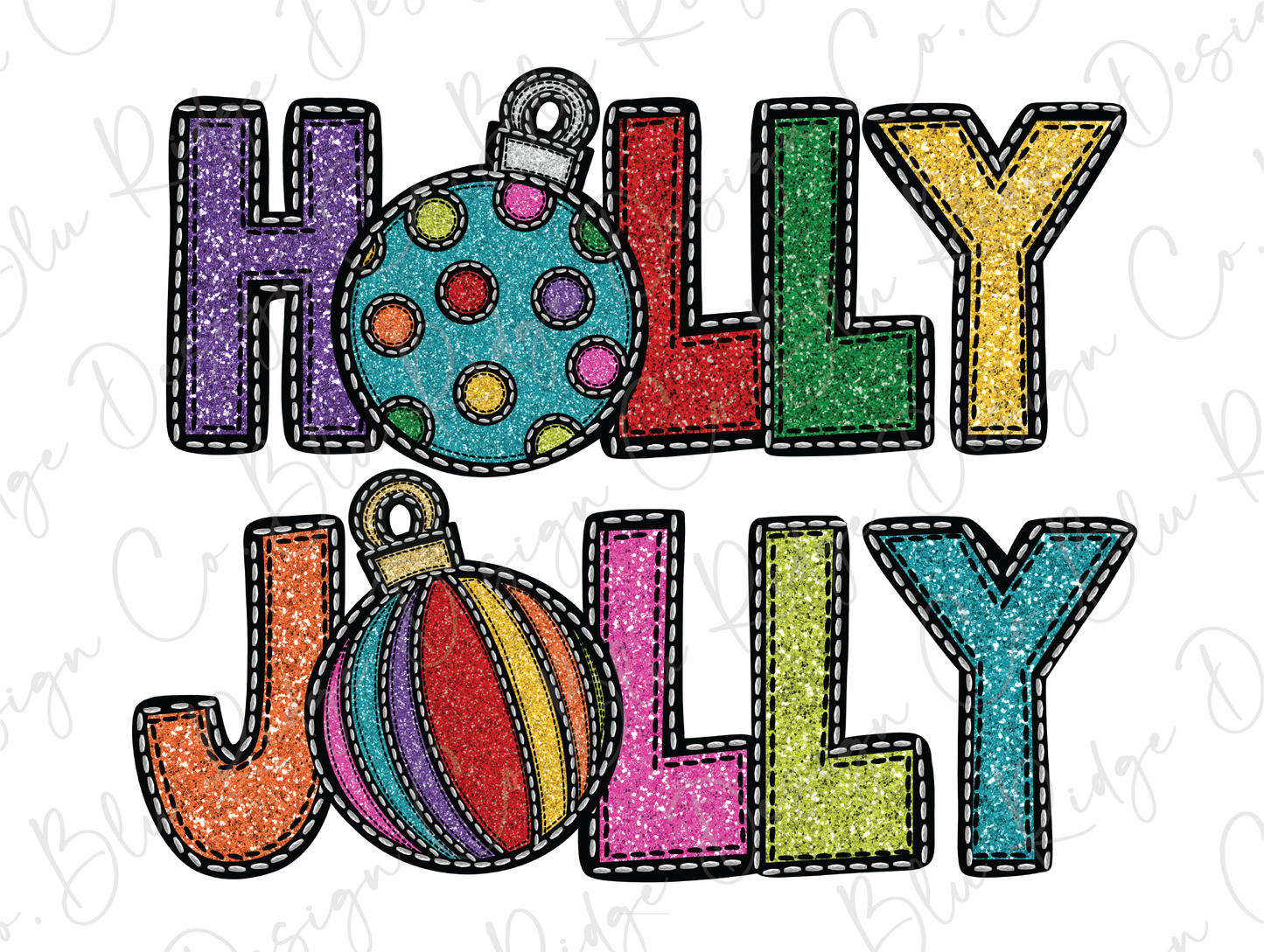 a christmas ornament with the word holly jolly