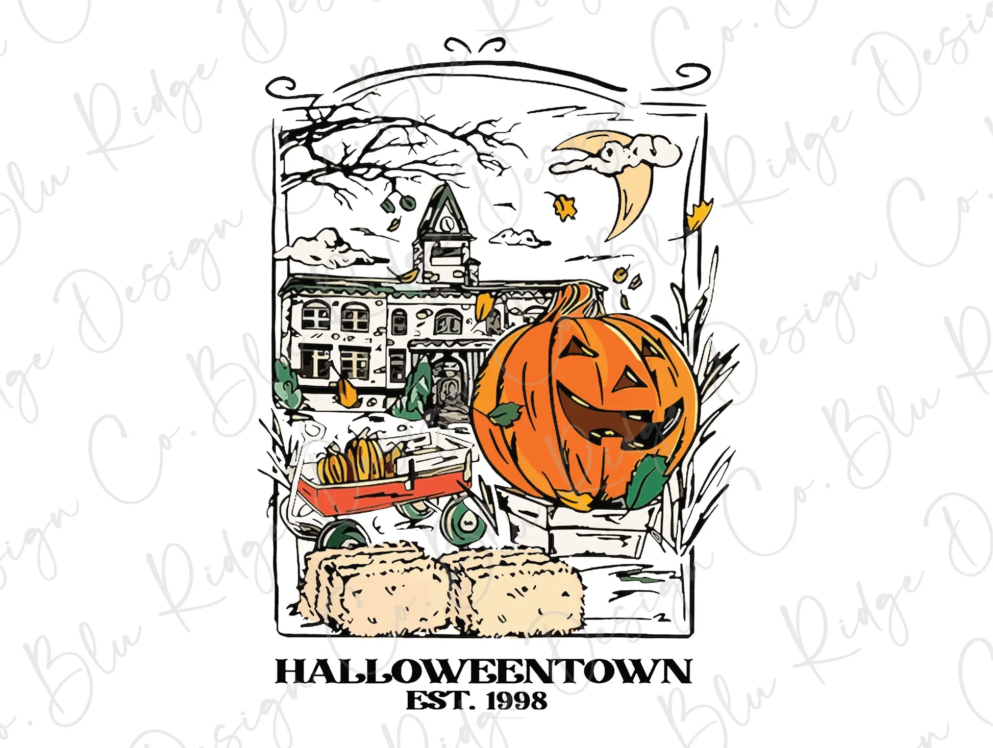 HalloweenTown EST. 1998 Direct To Film (DTF) Transfer BluRidgeDesignCo