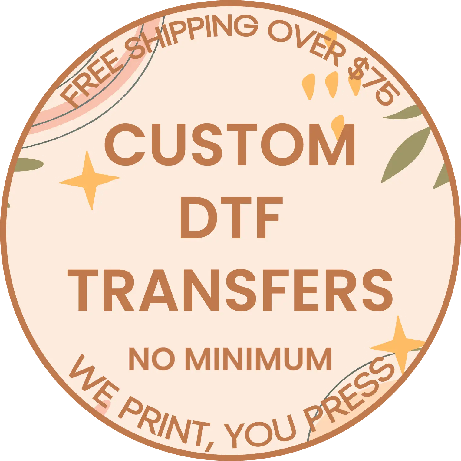 No minimum screen printing sales