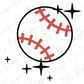 Baseball Silhouette. Great for Baseball Season or Sports Club Attire. Direct To Film (DTF) Transfer