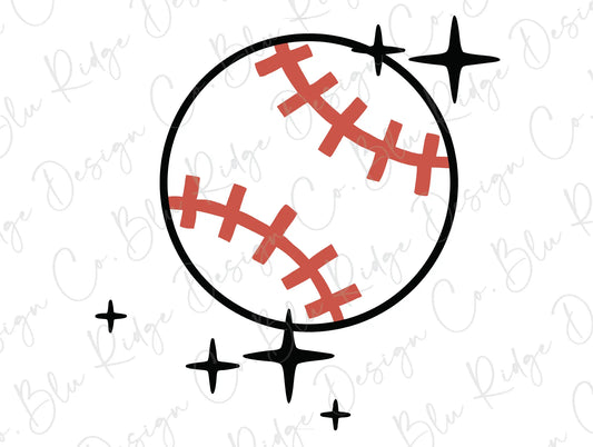 Baseball Silhouette. Great for Baseball Season or Sports Club Attire. Direct To Film (DTF) Transfer BluRidgeDesignCo