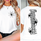 Spooky Spider Spine Skeleton (Back/Pocket Combo) Direct To Film (DTF) Transfer