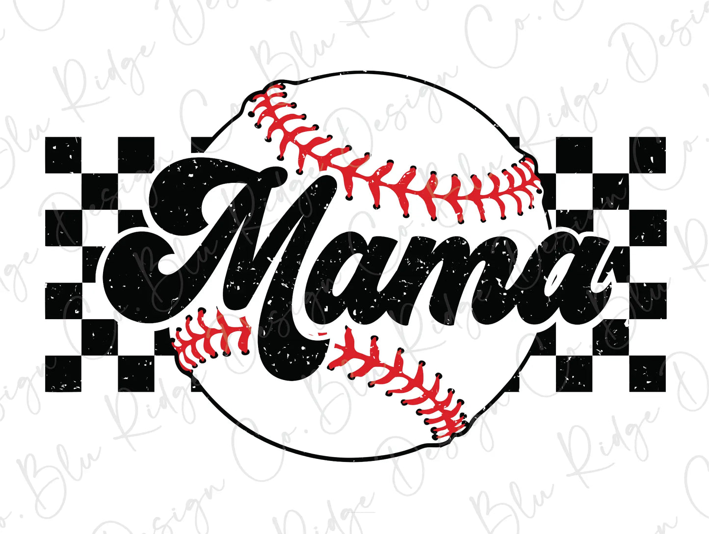 a baseball with the word mama on it