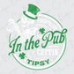 a st patrick's day logo with the words in the pub getting tipsy