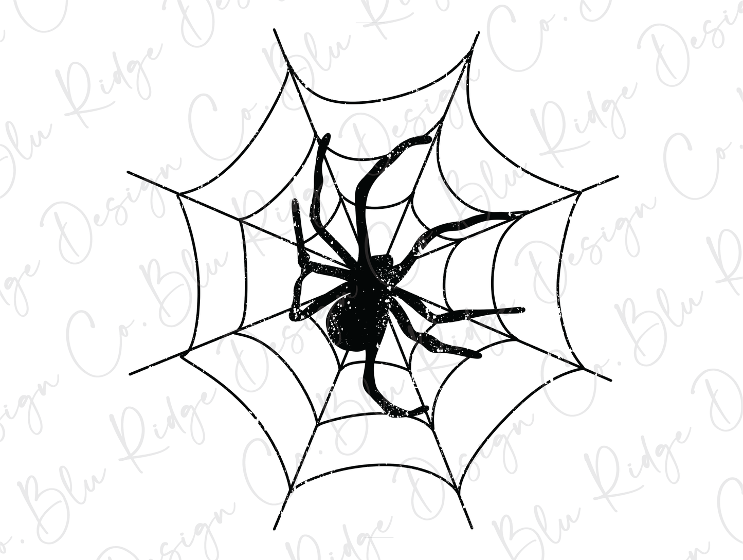 Spooky Spider Spine Skeleton (Back/Pocket Combo) Direct To Film (DTF) Transfer