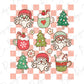 Christmas Faves Checkered Santa Christmas Tree Hot Cocoa Direct To Film (DTF) Transfer BluRidgeDesignCo