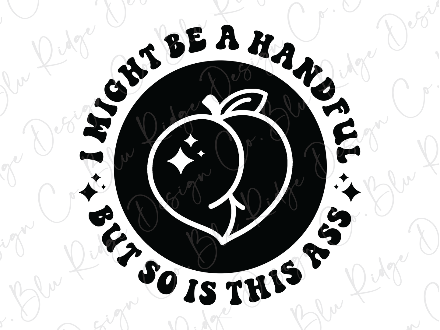 a black and white image of an apple with the words, might be a hard
