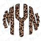 the letters y and y are made up of leopard print