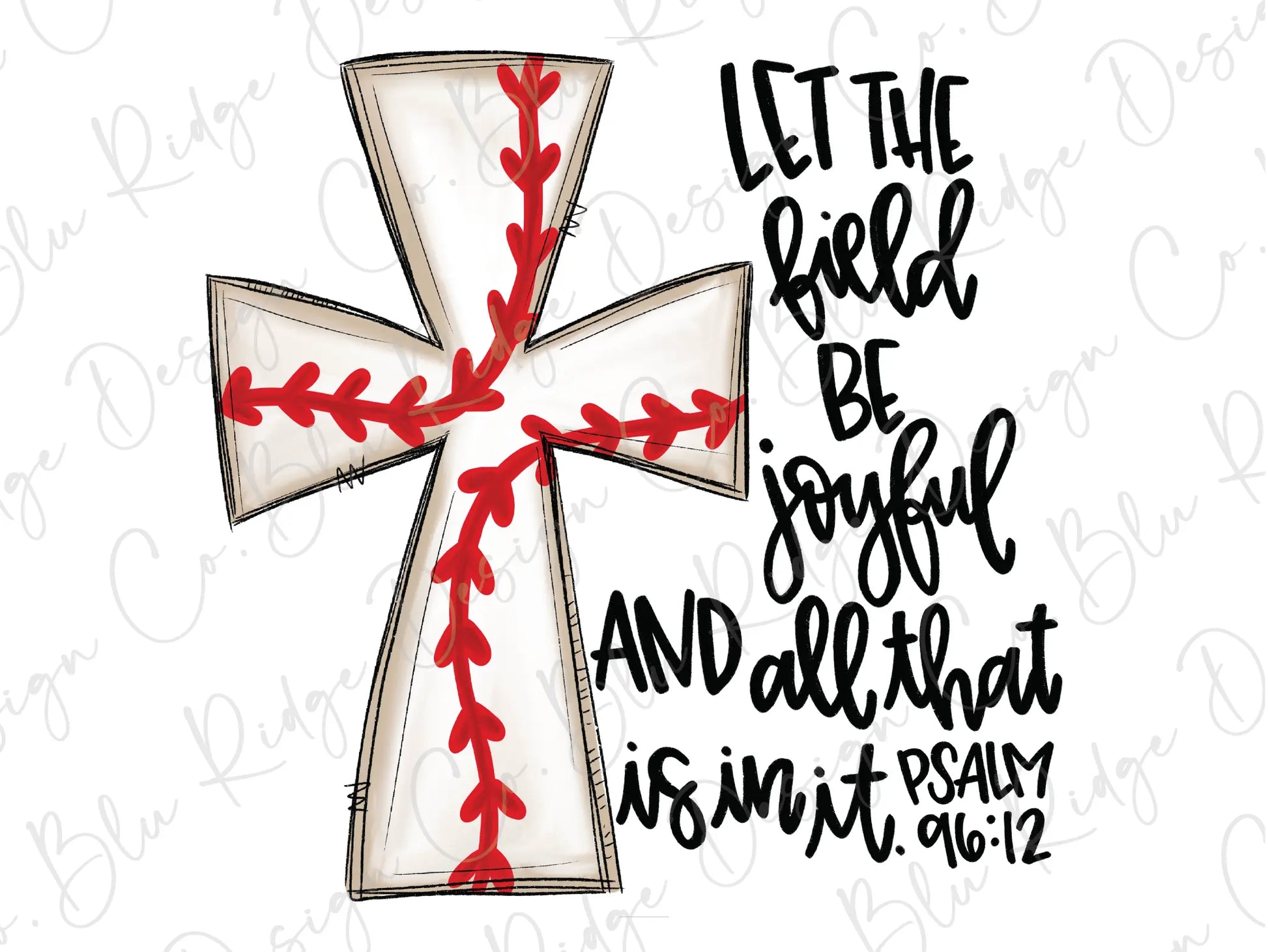 a cross with the words let the field be filled with joy and delight