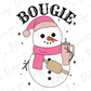 Bougie Snowman Direct to Film (DTF) transfer