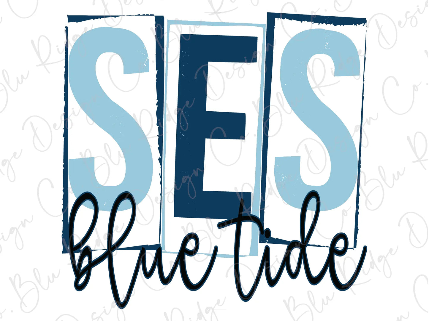 the word ses blue tale written in cursive writing