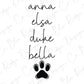 a black and white photo of a dog's paw