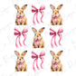 a picture of a rabbit with a pink bow
