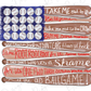 Take Me Out To The Ballgame Song American Flag Baseball Direct To Film (DTF) Transfer