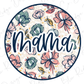 Mama Colorful Floral Watercolor Design Direct to Film (DTF) Transfer