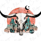 Bull Skull Western Boho Desert Direct To Film (DTF) Transfer