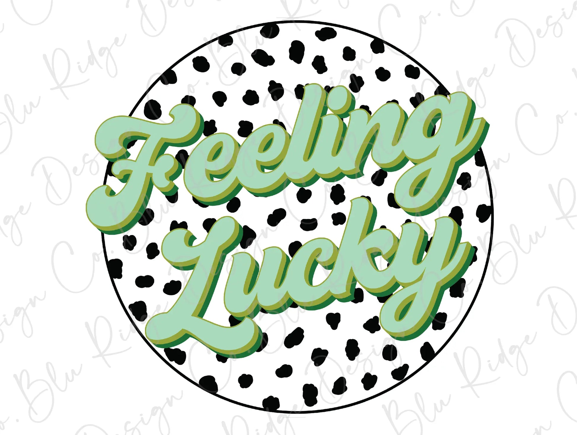 Felling Lucky Leopard St Patrick's Day Direct To Film (DTF) Transfer BluRidgeDesignCo