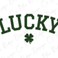 Lucky Clover St Patrick's Day Green Direct To Film (DTF) Transfer