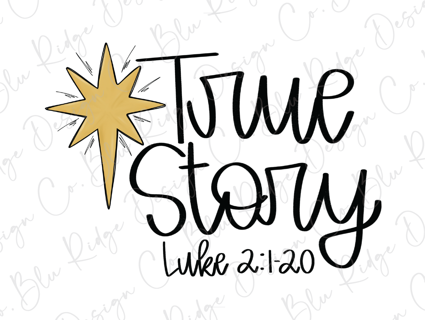 Jesus True Story Luke 2:1-20 (Back/Pocket Combo) Direct To Film (DTF) Transfer