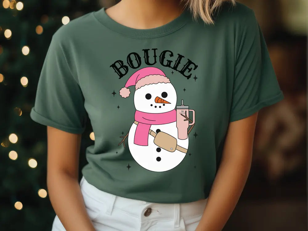 Bougie Snowman Direct to Film (DTF) transfer BluRidgeDesignCo