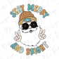 Stay Merry and Bright Santa Claus Peace Sunglasses Direct to Film (DTF) Transfer