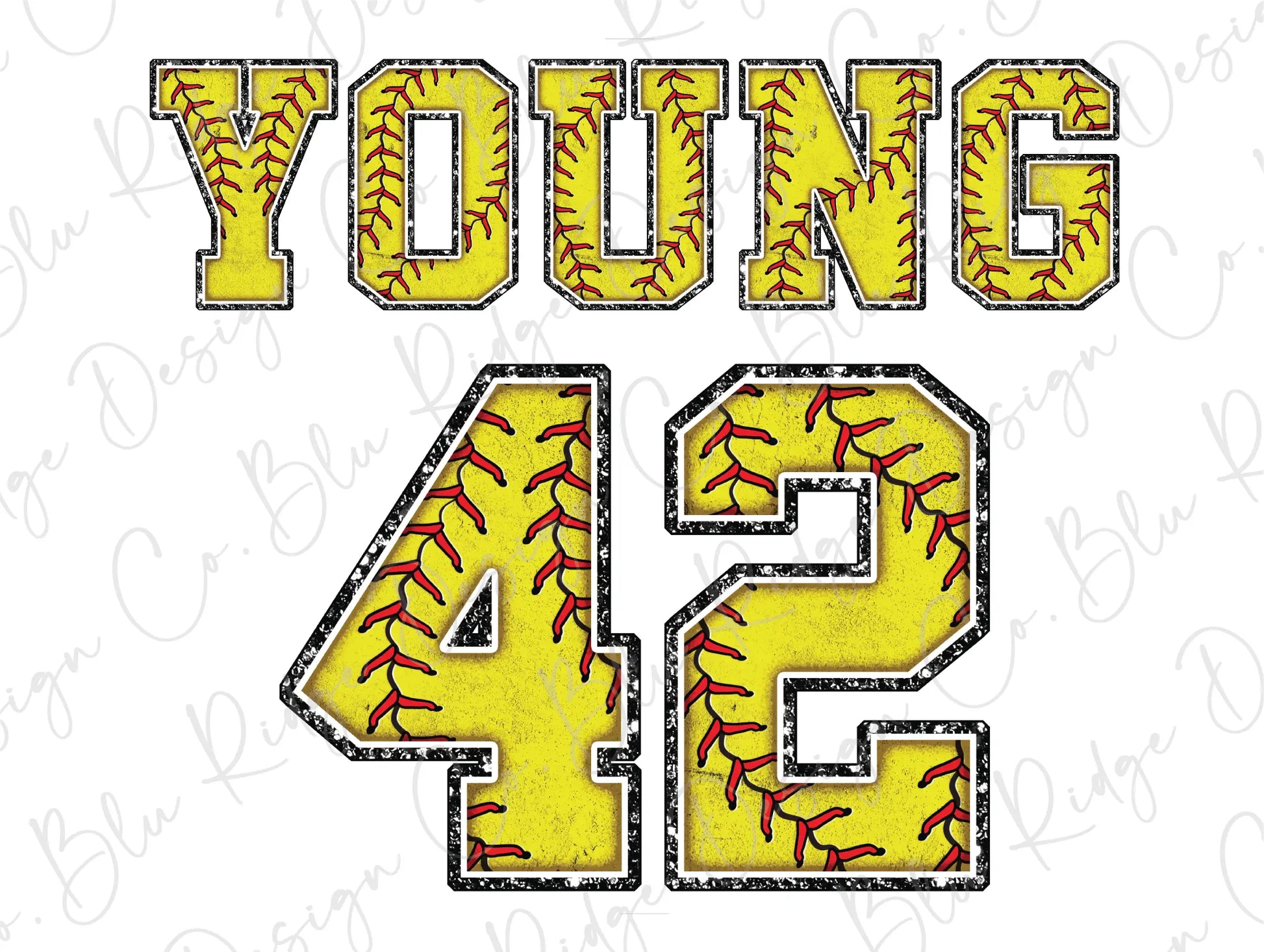 a yellow and black baseball with the number 42 on it