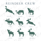 Christmas Reindeer Crew Rudolph the Red Nose Direct To Film (DTF) Transfer