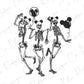 Halloween Skeleton Party Mickey Ears Direct To Film (DTF) Transfer BluRidgeDesignCo