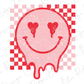 Valentines Day Pink Melting Winter Smiley Face Hearts Direct To Film (DTF) Transfer