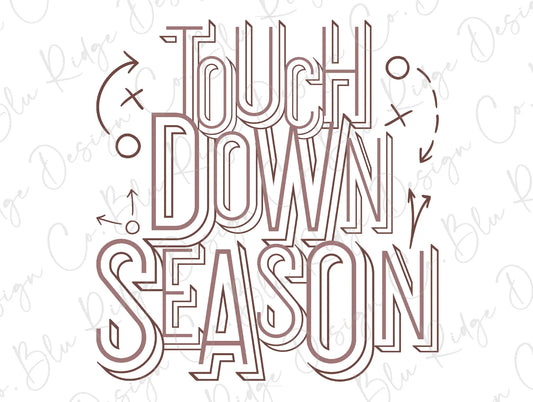 Touchdown Season Football Direct to Film (DTF) Transfer BluRidgeDesignCo