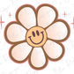 Retro Smile Daisy Boho Daisy Flower Happy Face Design Direct to Film (DTF) Transfer