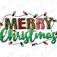 Merry Christmas lights Direct to Film (DTF) Transfer