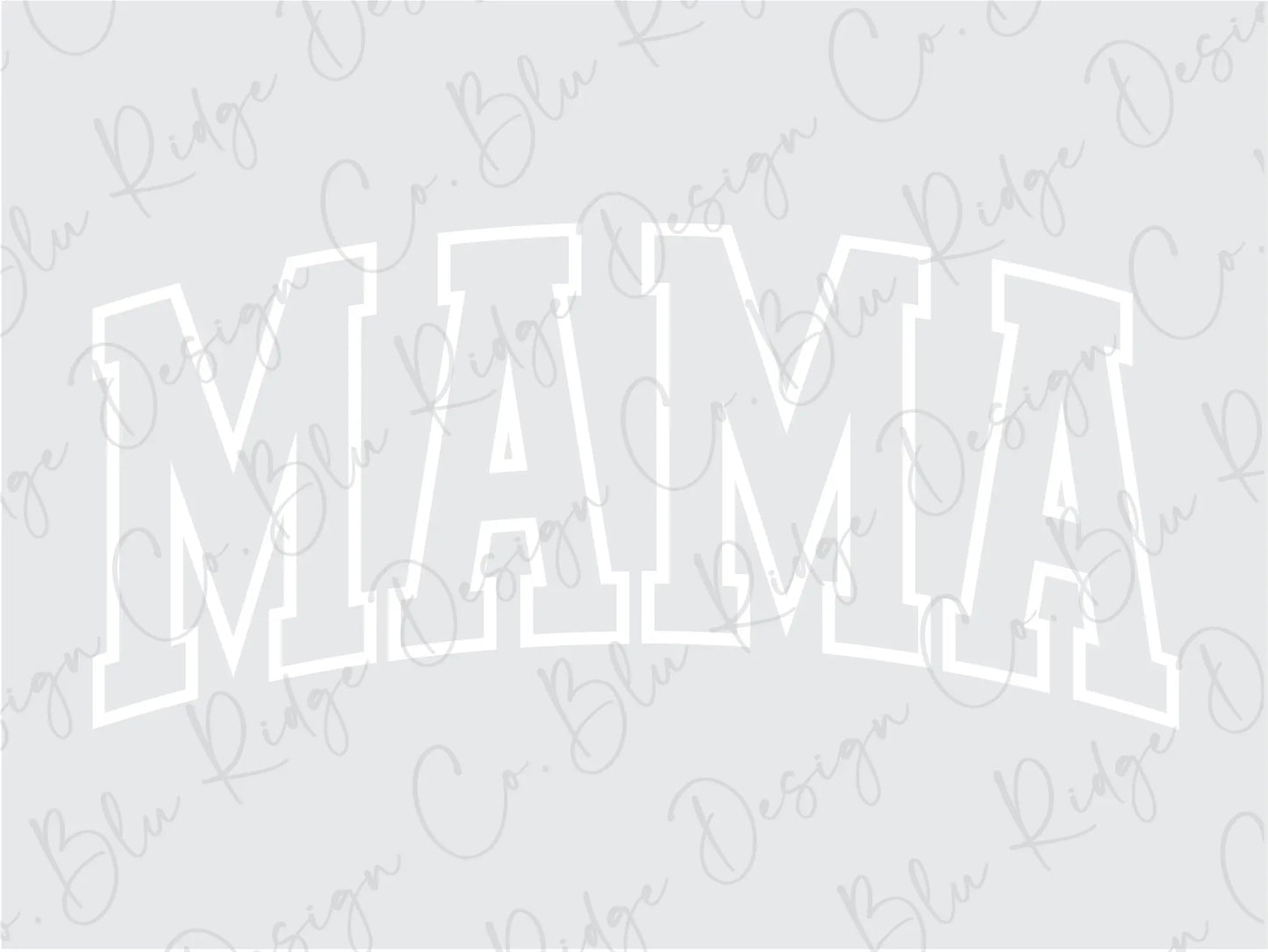 Mama Varsity Silhouette Design Direct To Film (DTF) Transfer BluRidgeDesignCo