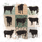 a picture of some cows in a patchwork pattern