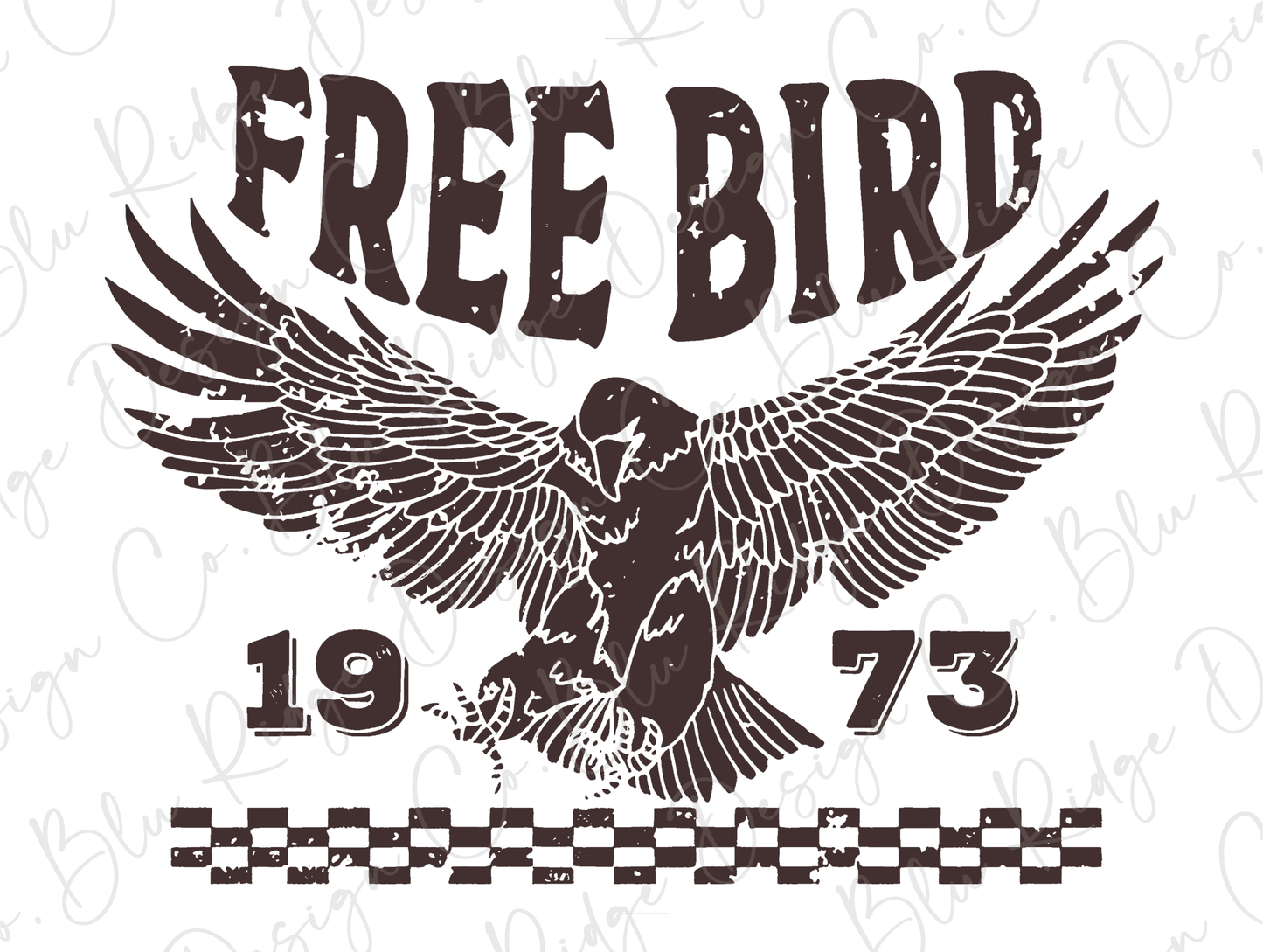 Freebird 1973 Eagle Direct to Film (DTF) Transfer