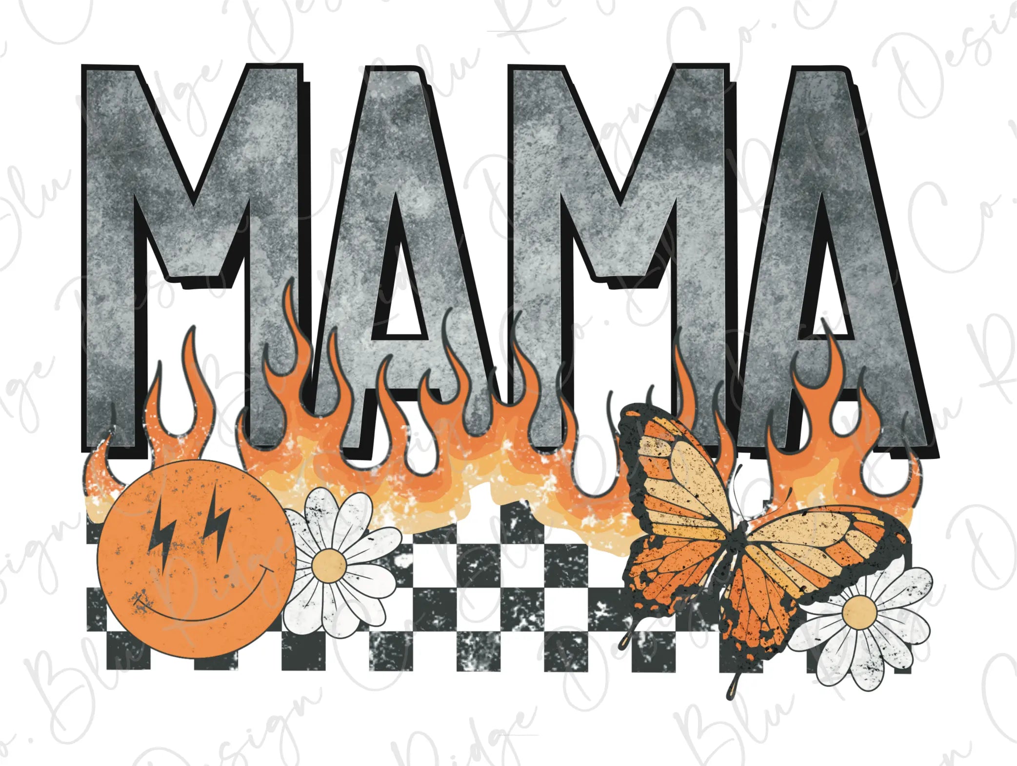 Rocker Mama Direct To Film (DTF) Transfer - Blu Ridge Design Co. LLC